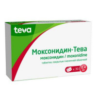 МОКСОНИДИН-ТЕВА 0,4МГ. №30 ТАБ. П/П/О /РУБИКОН/ТЕВА/