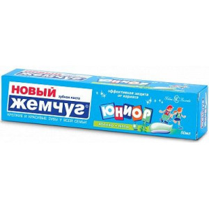 НОВЫЙ ЖЕМЧУГ ЗУБ.ПАСТА ЮНИОР ЯБЛОКО+МЯТА 50МЛ. НОВЫЙ ЖЕМЧУГ ЗУБ.ПАСТА ЮНИОР ЯБЛОКО+МЯТА 50МЛ.