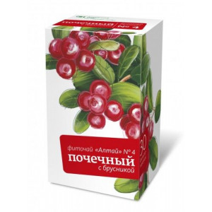 АЛТАЙ ФИТОЧАЙ №4 ПОЧЕЧНЫЙ БРУСНИКА 2Г. №30 ПАК. /АЛТАЙСКИЙ КЕДР/